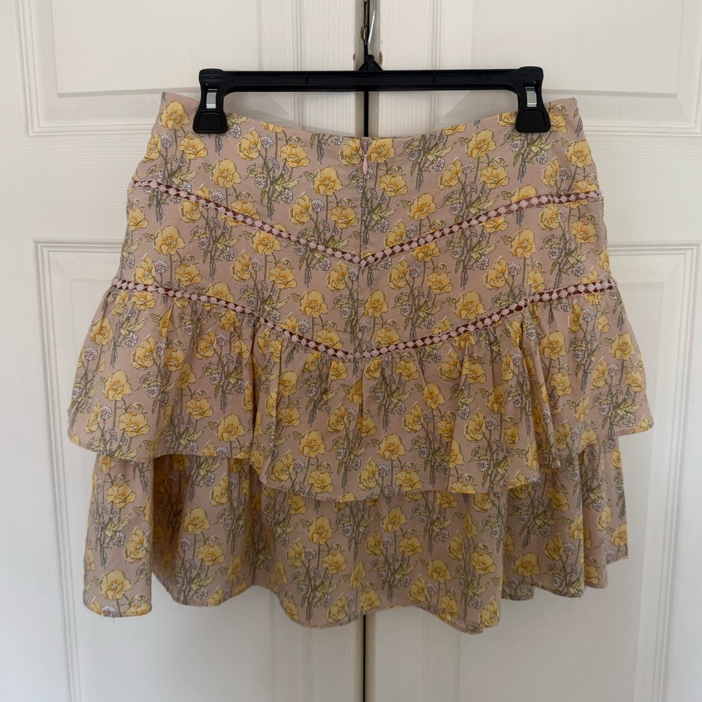 NWT Mable Chance of Sun Floral Two Piece Set Puff Sleeve Top Tiered Skirt Large - Picture 14 of 16